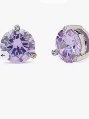 Kate Spade Rise & Shine Stud Earrings Light Amethyst/Silver large size 0.43